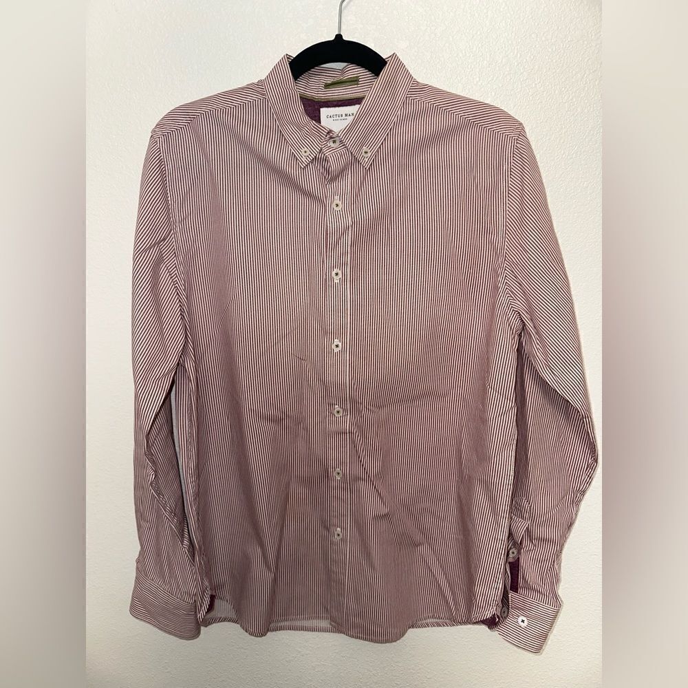 Cactus Man Long Sleeve Mens Button Up Shirt
